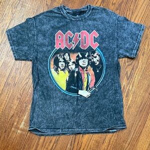AC/DC Vintage Graphic Tee - Washed Black - Medium